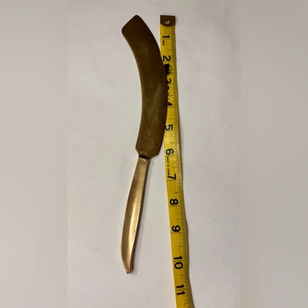 Vintage Gold Knife Serving Utensil mid-century modern design.
